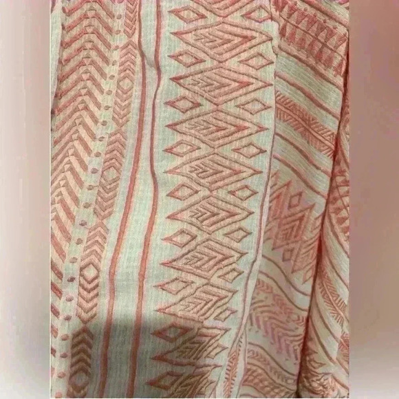 Ramy Brooke New York Oversized Balloon Sleeve Textured Beachy Blouse Shirt S - Picture 7 of 7